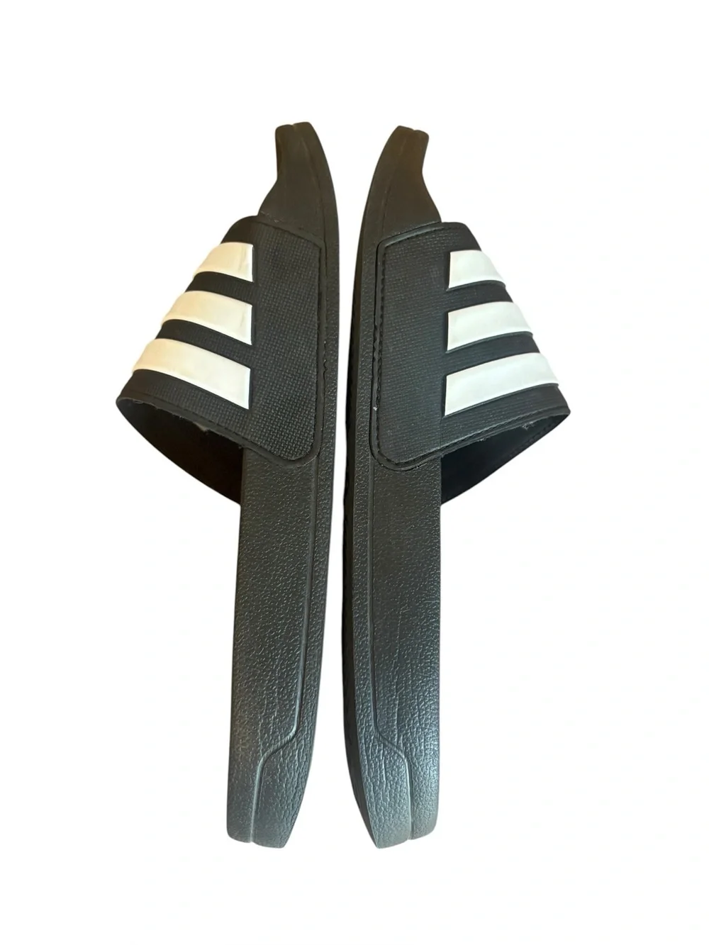 Adidas GZ5922 Adilette Shower Slide Sandals Mens Size 8 Black White
